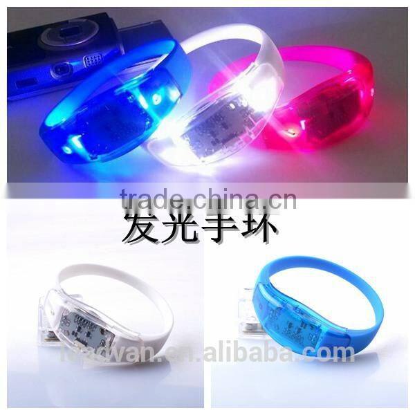 Large Events Massive Dance Festivals Custom Sound Activated Glow Flashing Led Bracelet Wristband