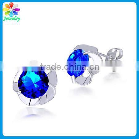 Bulk knot black stone new model stud earring