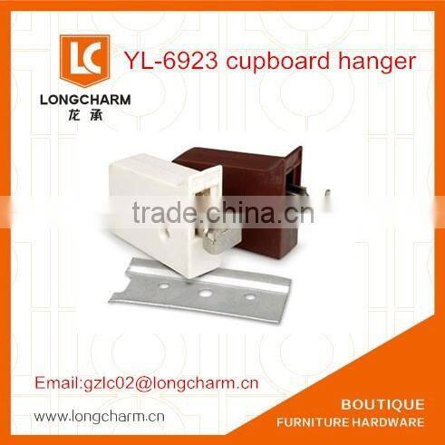brown Pair of Cabinet Hangers - Screw mounting - cream colour cabinet hanger bracket