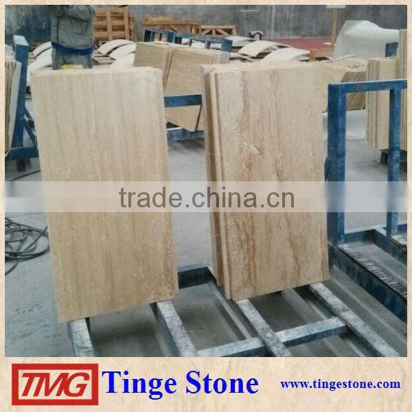 Vein Cut Classic Light Beige Travertine Marble Tiles