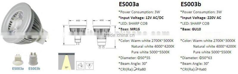 6W MR16 Edison COB Spotlight LED Spotlight