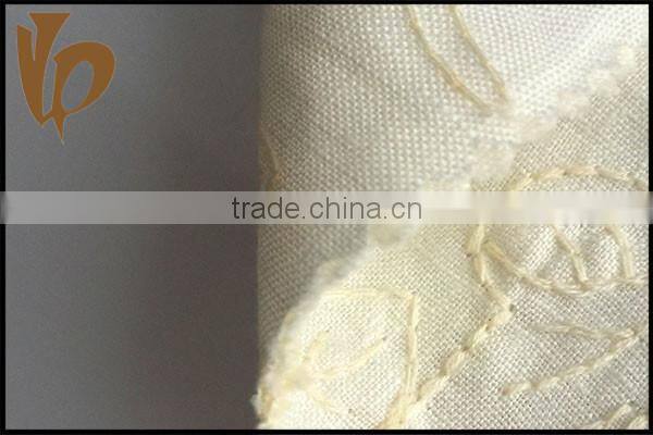 100% embroidery linen fabric for jacket