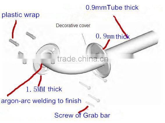 Toilet safety handrail,bathroom handicap stainless steel grab bars