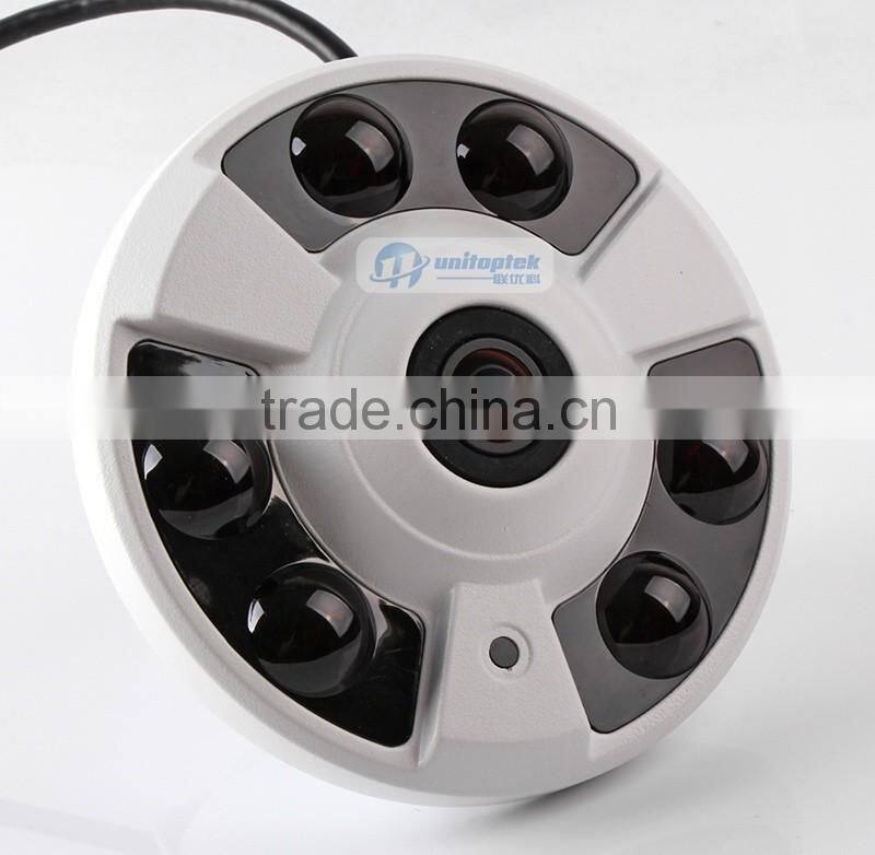 180/360 Degree Wide Angle NightVision 4MP Fisheye Panorama IP Camera With POE Port