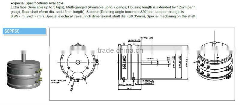 10k dual potentiometer SCPP50