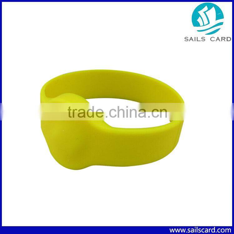 Hi-end Silicone bracelet round silicon wristband for RFID system