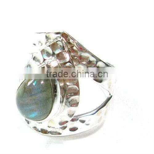 Blue lapis lazuli stone 925 silver fashion ring