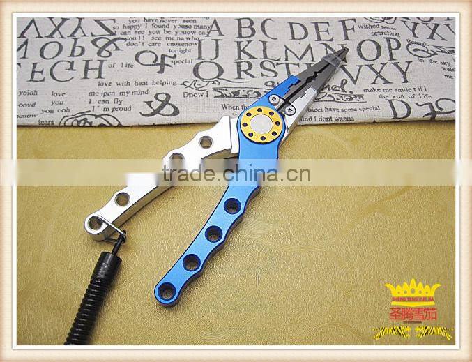 New fancy blue space aluminum alloy multifunctional pliers, fishing pliers, fishing scissors, fishing tools