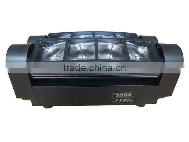 Hot sale! 2016 8x3w rgbw led mini spider disco light spider beam light