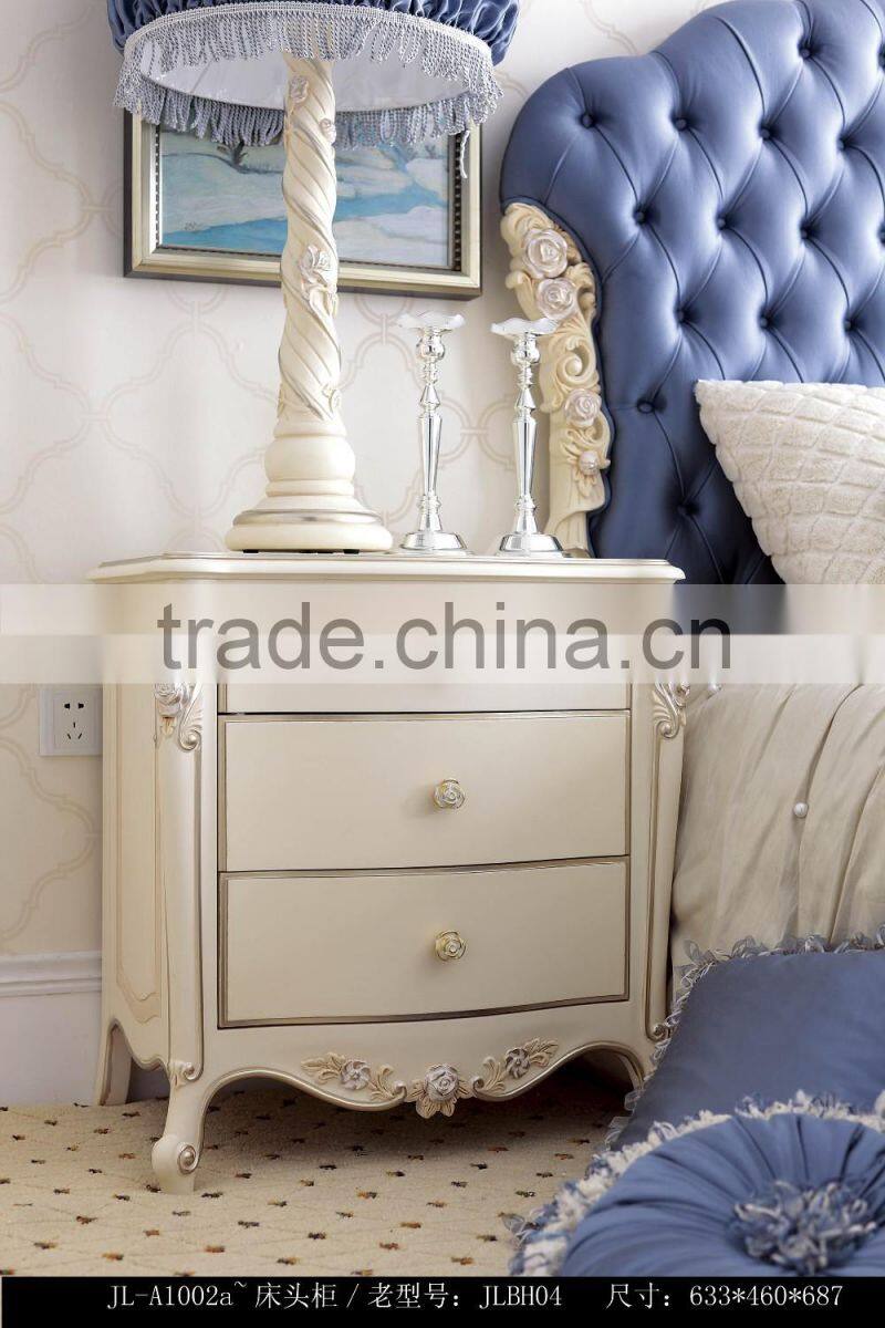 New Classic European And America Style Carved Bedroom Furniture Bed Bedside table Wardrobe Dressing table Bench Royal Chair