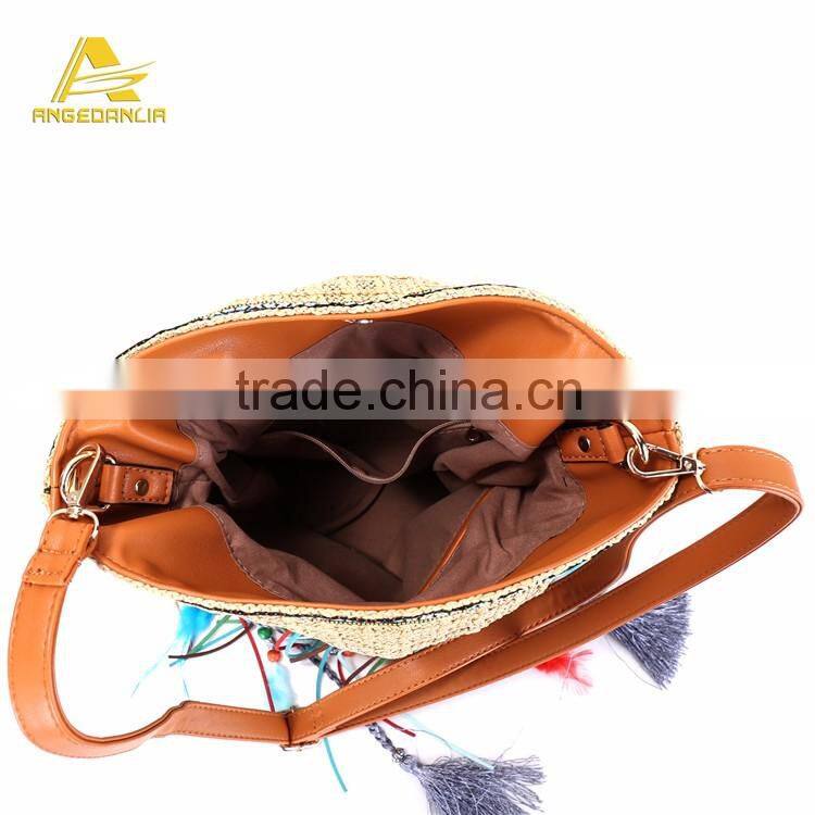 Hot Sale Woven multicolored Tassle Boho Handbags Women's Gypsy Shoulder bag Wholesale