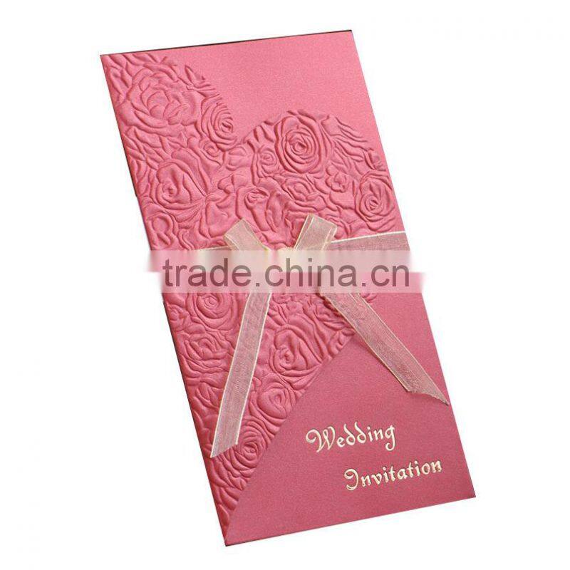 Butterfly ribbon design indian wedding cards invitation