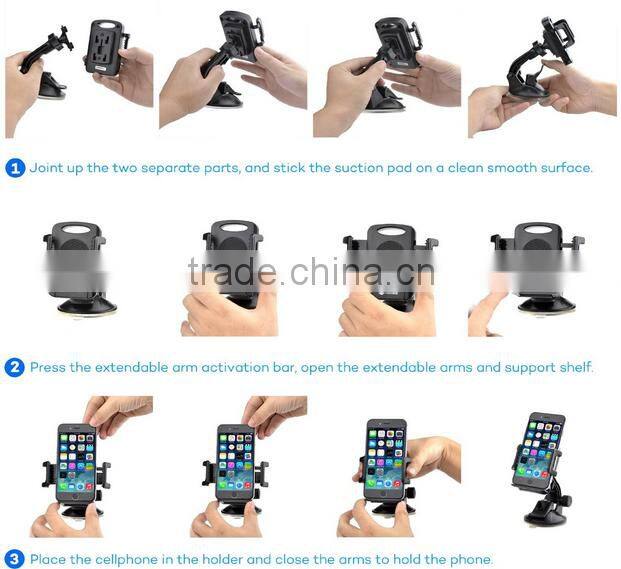 Car Windshield Dashboard Universal Car Stand For Cell phone Holder Car Mobile Phone cradle for iPhone / Android