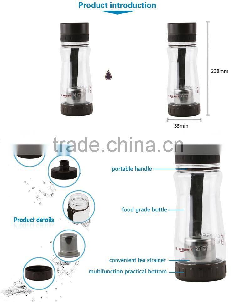 Classical durable oem 450ml plastic infuser tea water bottle