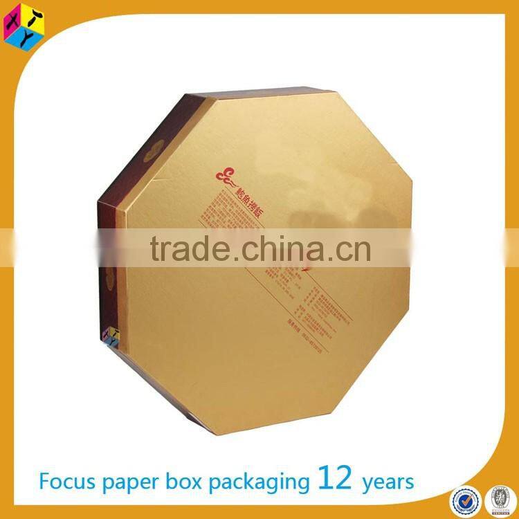 Elegant octagonal cardboard mooncake box luxury