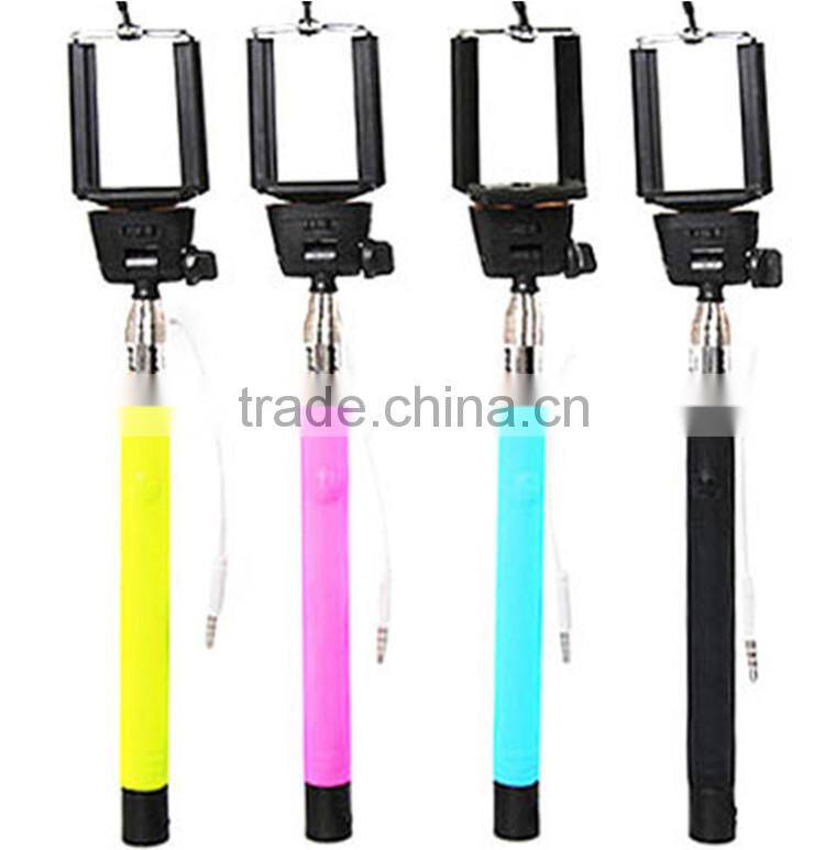 Extendable stainless steel Z07-5S selfie stick for all mobile phone monopod