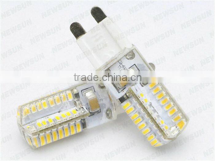 Best selling led corn light G9 bulb 64pcs Epistar 3014 warm white Silicone 220V 3W car household marine led light