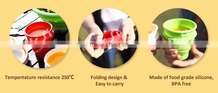 Kitchenware Folding Design Durable Silicone Beverage tumbler