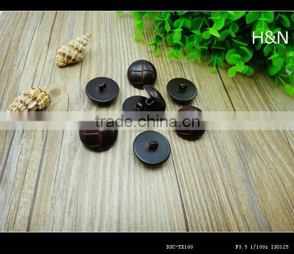 brown leather shank buttons