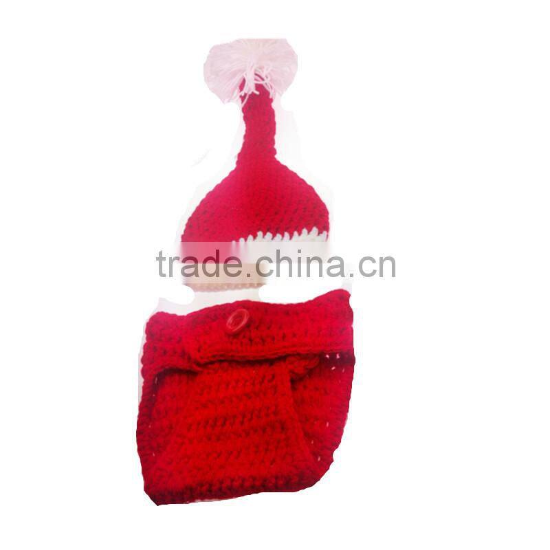 2015 latest Christmas outfit crochet baby photography props