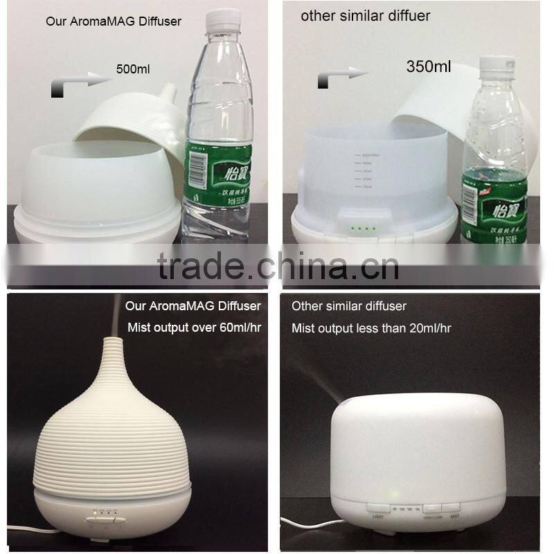 china manufacture cool design 500ml porcelain ultrasonic aroma diffuser/essential oil diffuser