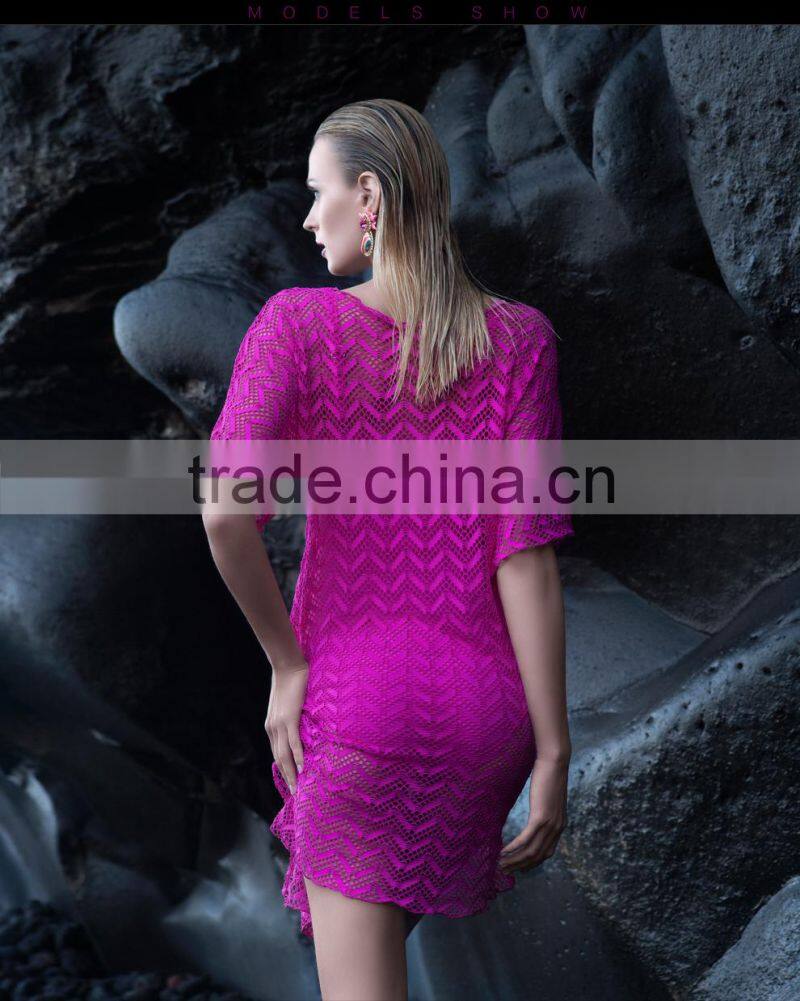 Balneaire Queen 2016 new arrival pink sexy beach dress