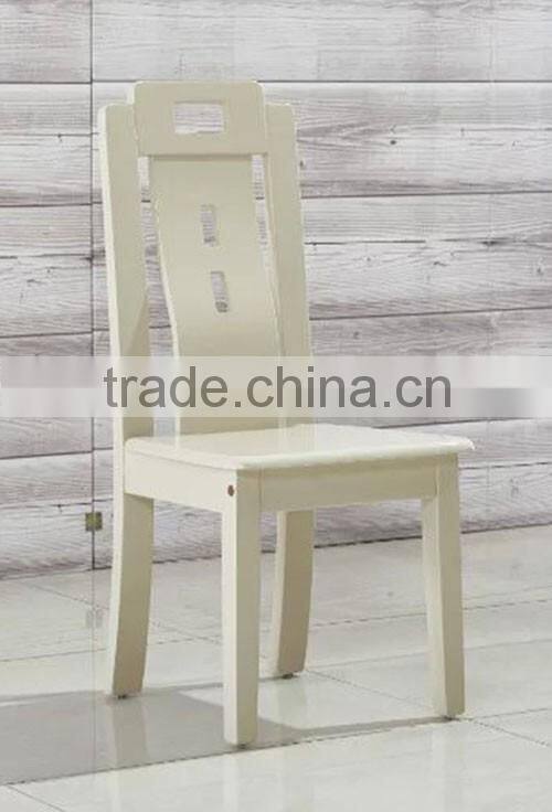 ergonomic leather seat dining room chair wooden high gloss dining chair