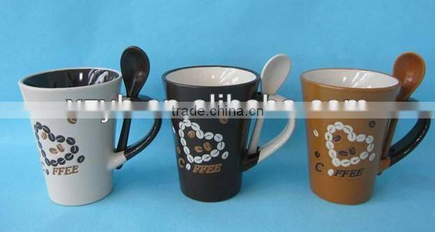 10oz Ceramic Mug with Spooner