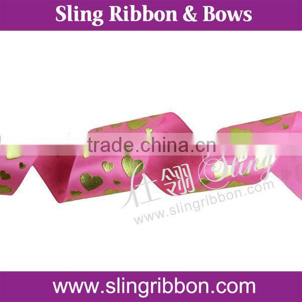 2014 Custom Gold Foil Printing Ribbon Wholesale