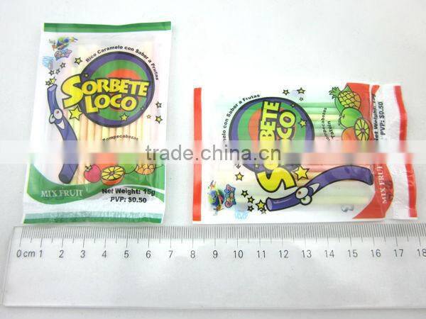 Straw Candy Toy / CC Stick Candy with Water Tattoo and Plastic Puzzle