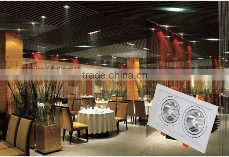 5 inch square downlight dimmable with 15/24 degree rotable down light square for shop