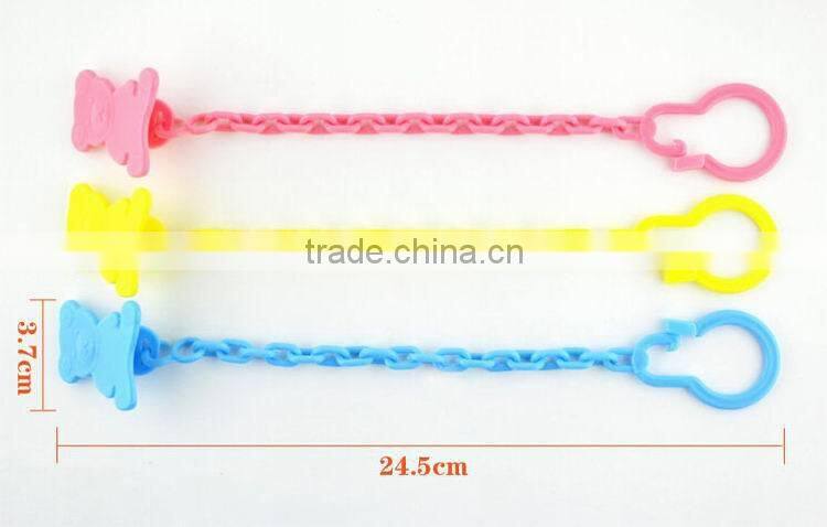 Food grade bear plastic bpa free baby pacifier clip