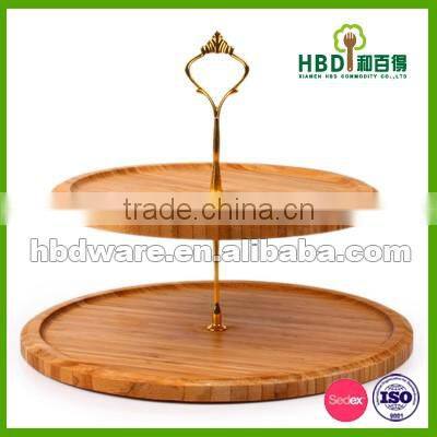 bamboo bilayer lazy susan