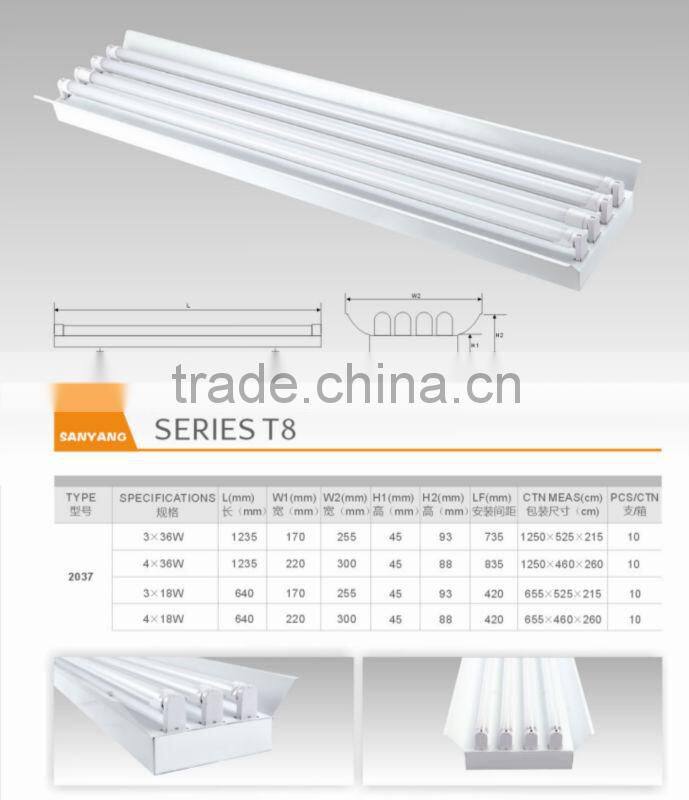 led luminaire fixture for 4 120cm tube