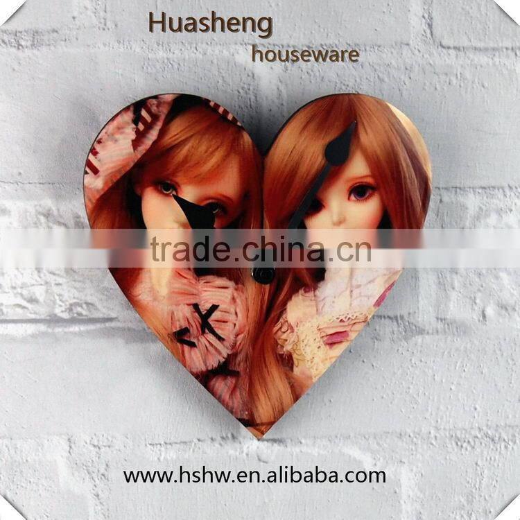 Heat press wooden clock dial face