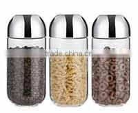 Sinoglass 3 pcs Air Tight Borosilicate Glass Storage Jar set With UV ABS Lid