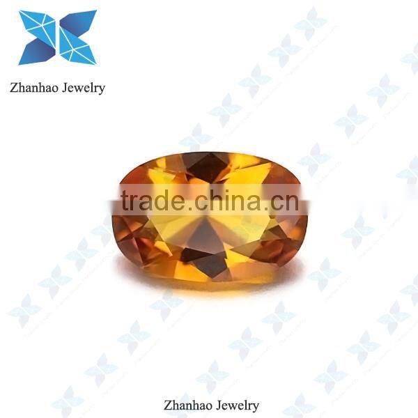 wholesale wax casting oval cut citrine synthetic nano gemstones