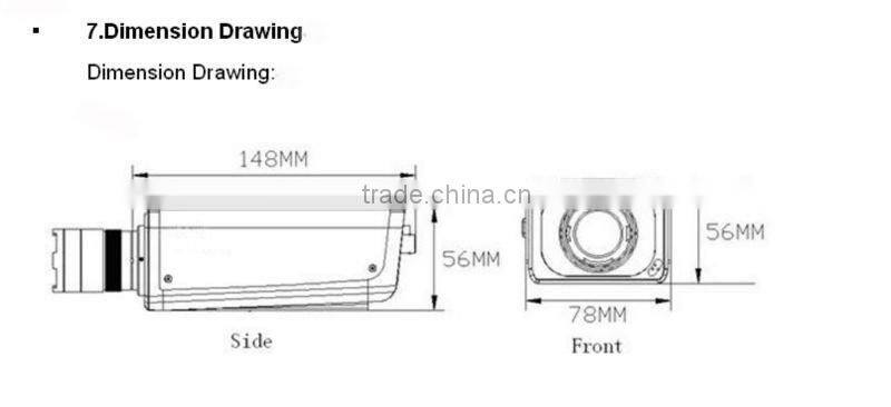 HD Box IP Camera SA7800N-MPC-WDRD best wireless network ip camera