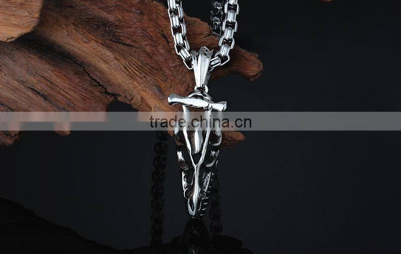 Latest fashion stainless steel casting animal bone pendant