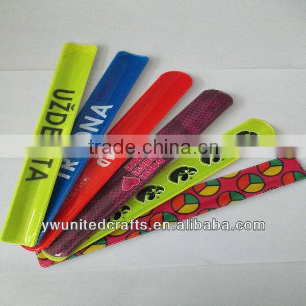 custom silk screen print/offset printing slap bracelet, slap armband