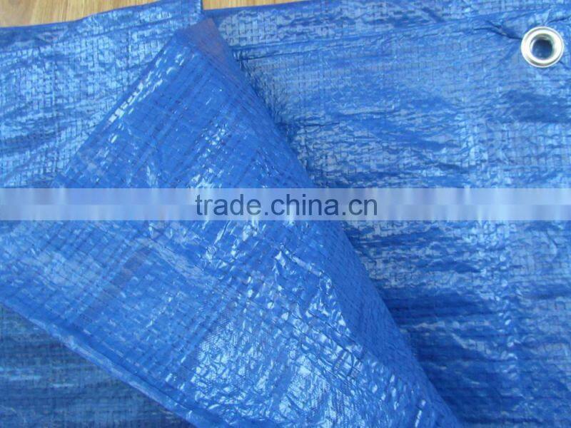 Blue and white striped HDPE tarpaulin plastic cover sheet lona