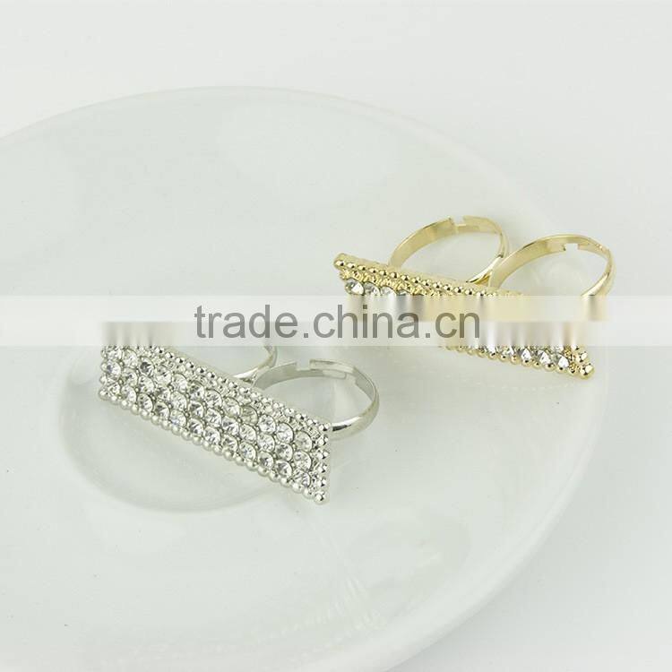 Stainless steel jewelry geometry diamonds rings