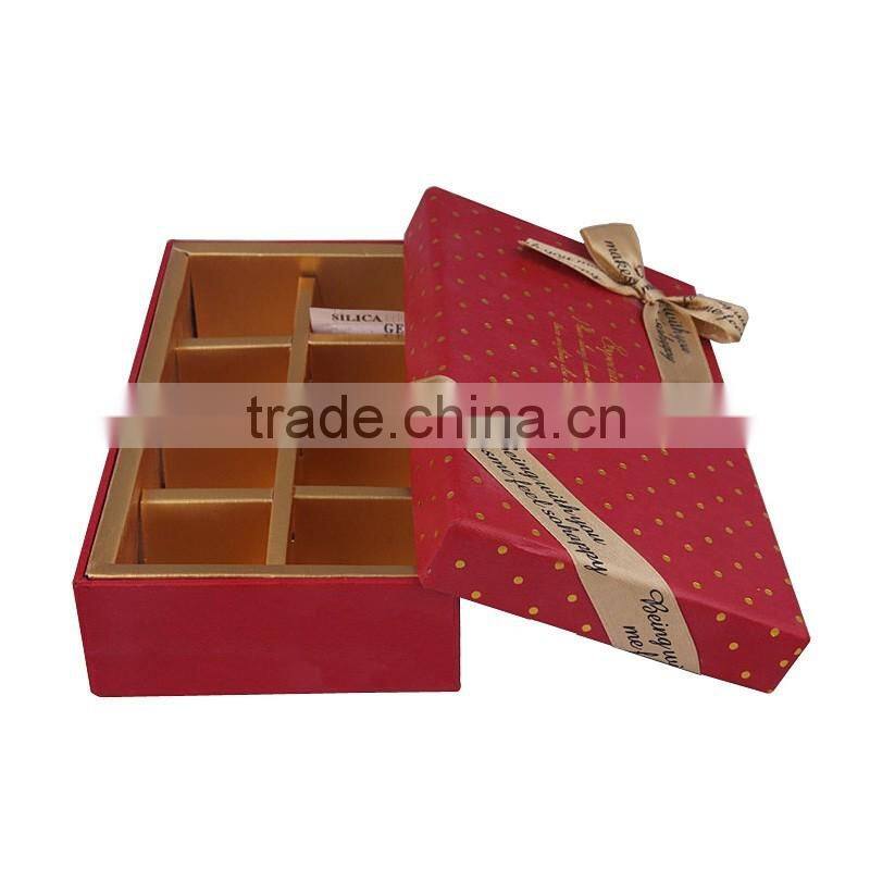 Newly style for the chocolate paper box with bow