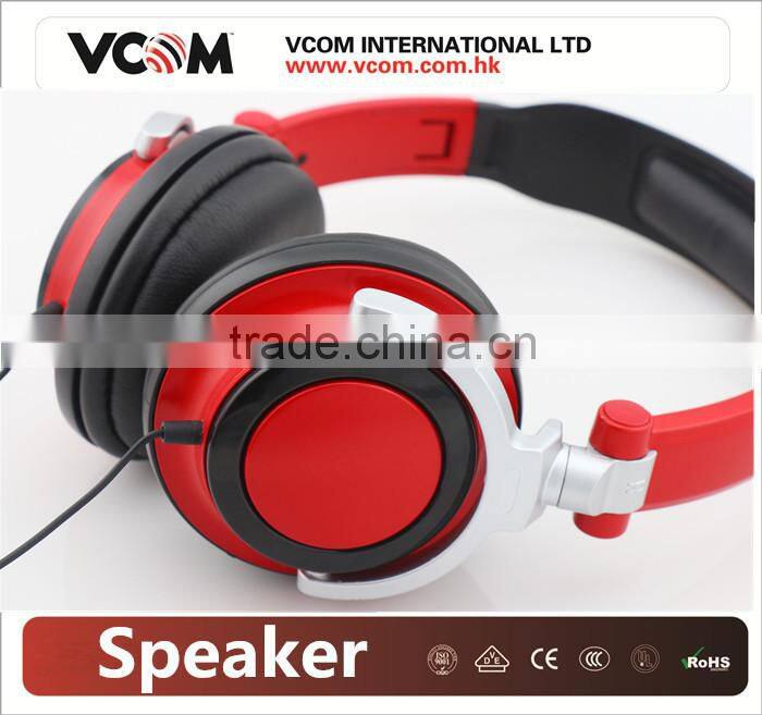 VCOM 2015 Foldable Stereo Headphone for DJ from China Factory