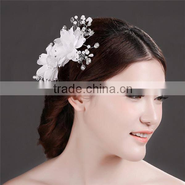 MYLOVE Women Flower Crystal Rhinestone Pearls bridal Hair Comb Clip Wedding Bridal MLF130