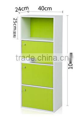 Modern 4 Cube Shelf With Doors