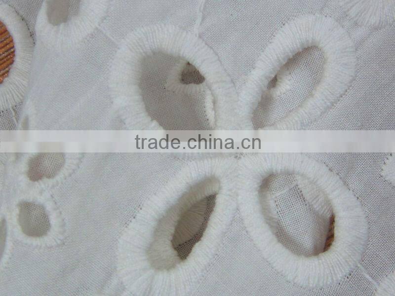 2016 new cotton voile embroidery fabric for women fashion fabric