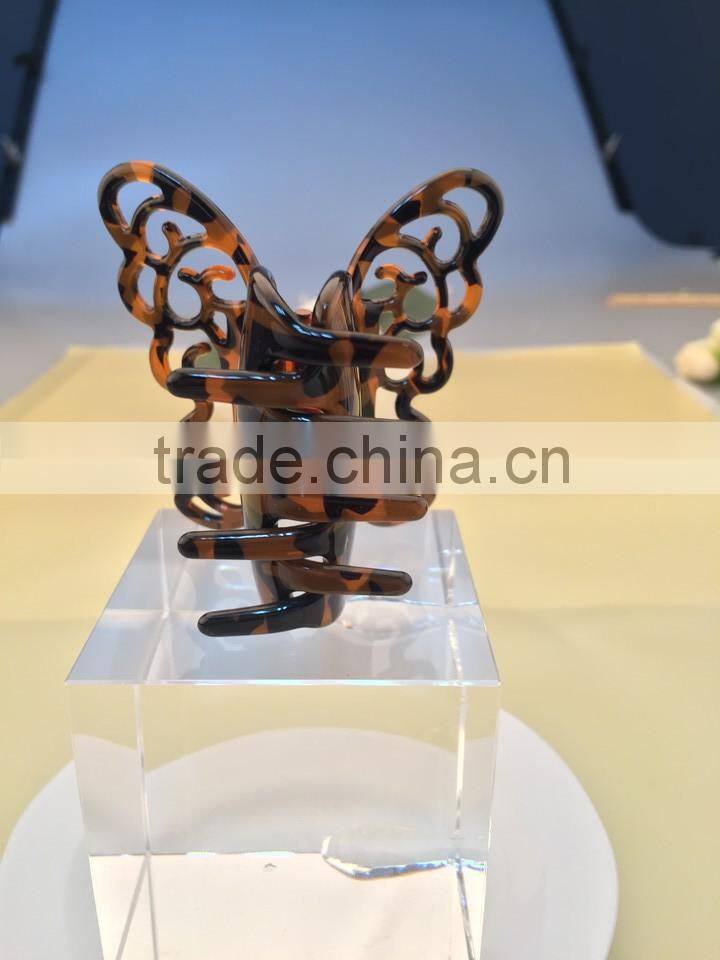 Wholesale luxury barrette high quality fashion jewelry butterfly hair claw clip novelty clamp clip