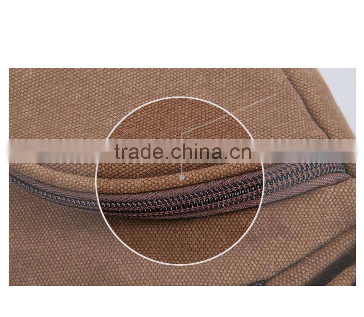 Male Canvas Waist Bag Outdoor Sport Single Shoulder Bag Casual Travel Bag