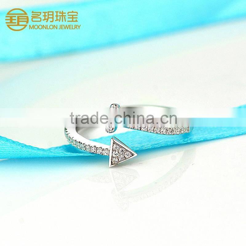 Wholesale unique design of 925 sterling silver arrow openings ring for stylish men